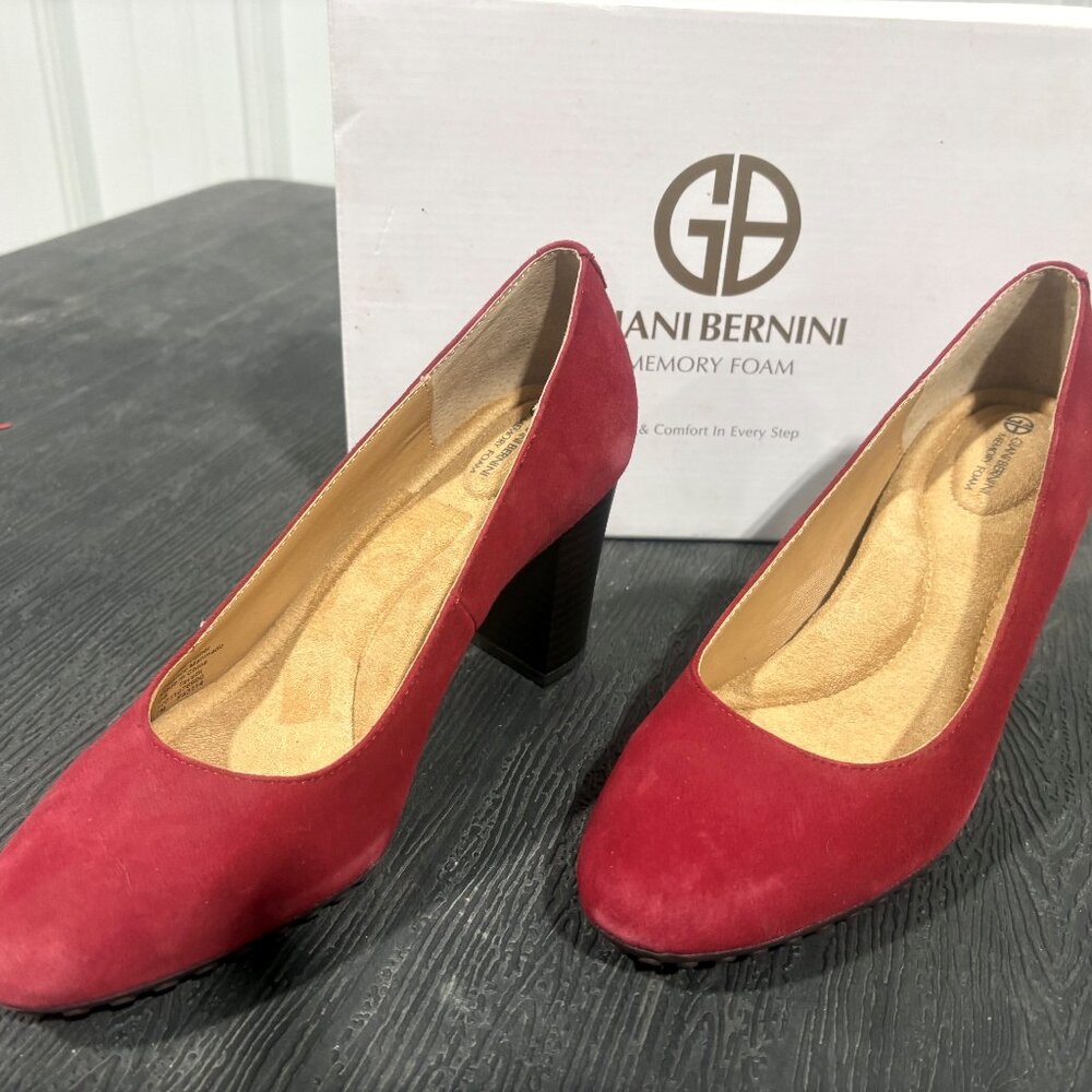 Giani Bernini Women’s Leather Dress Pumps – Dark Red | Size 7 | New